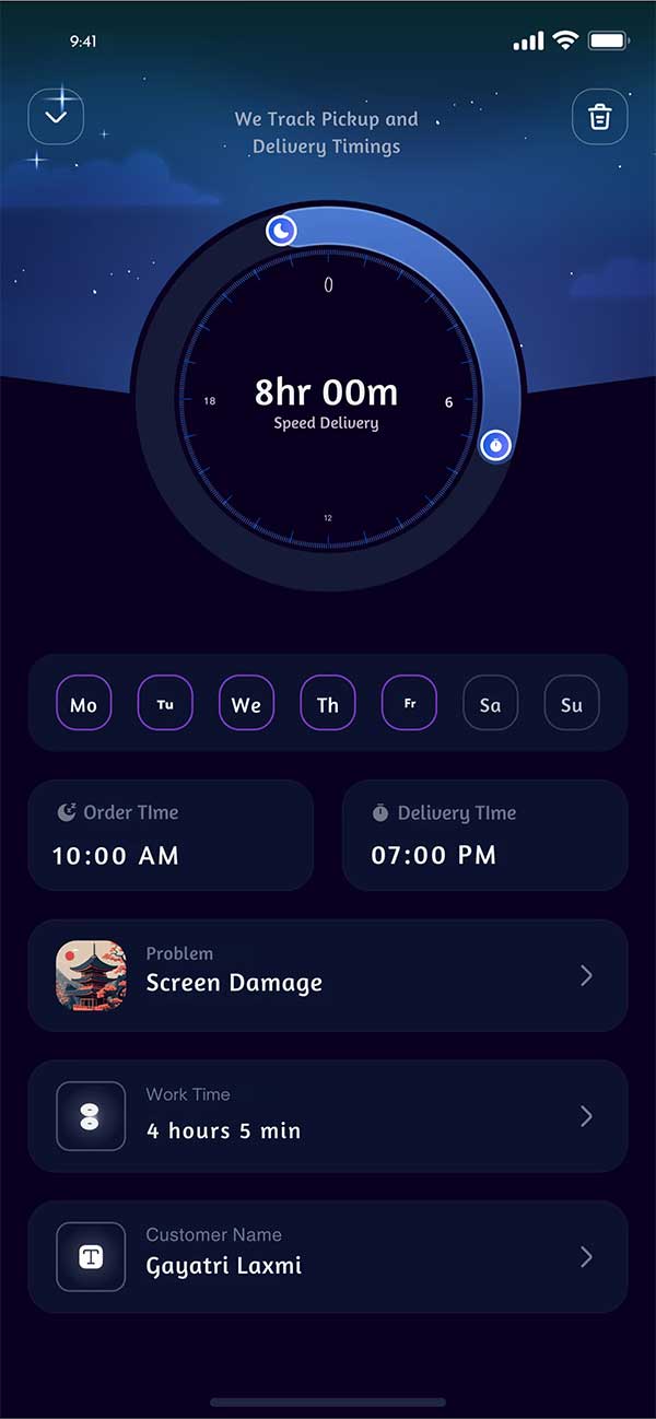 NUINUX mobile service app